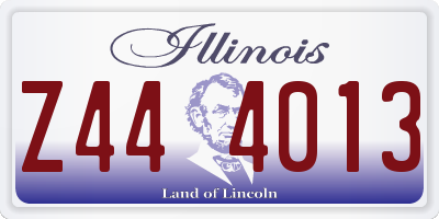 IL license plate Z444013