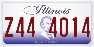 IL license plate Z444014