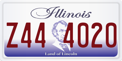 IL license plate Z444020