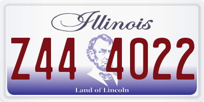 IL license plate Z444022