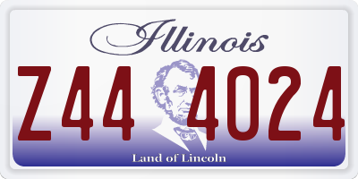 IL license plate Z444024