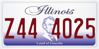 IL license plate Z444025