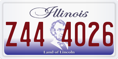 IL license plate Z444026
