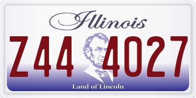IL license plate Z444027