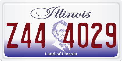 IL license plate Z444029