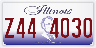 IL license plate Z444030