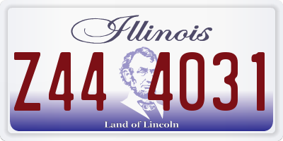 IL license plate Z444031