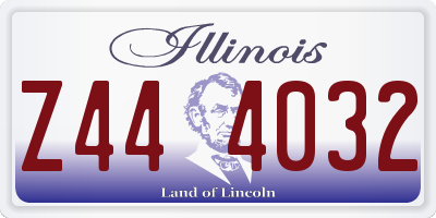 IL license plate Z444032