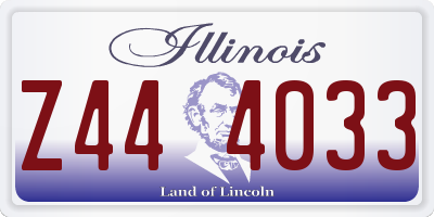 IL license plate Z444033