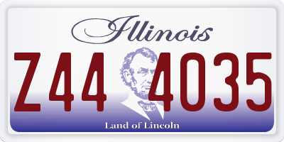 IL license plate Z444035
