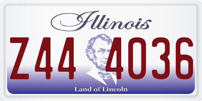 IL license plate Z444036