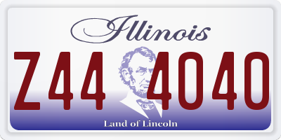 IL license plate Z444040