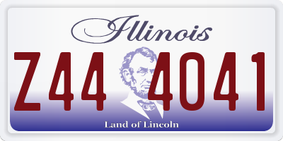IL license plate Z444041