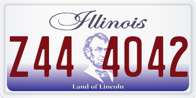 IL license plate Z444042