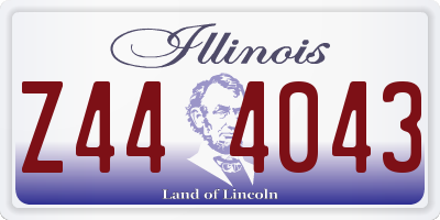 IL license plate Z444043