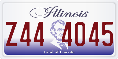 IL license plate Z444045
