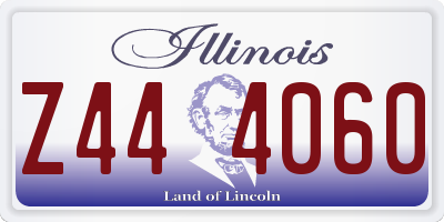 IL license plate Z444060