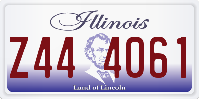 IL license plate Z444061