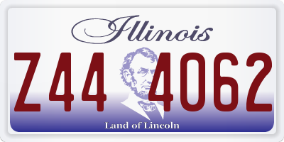 IL license plate Z444062