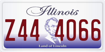 IL license plate Z444066
