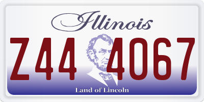 IL license plate Z444067