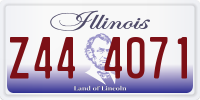 IL license plate Z444071