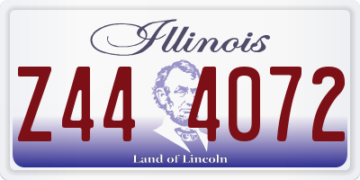 IL license plate Z444072