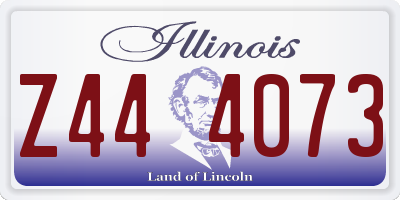 IL license plate Z444073