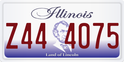 IL license plate Z444075