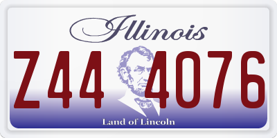 IL license plate Z444076