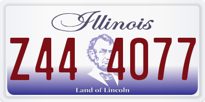 IL license plate Z444077