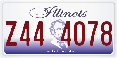IL license plate Z444078