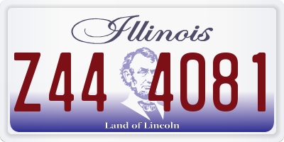 IL license plate Z444081