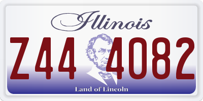 IL license plate Z444082