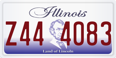 IL license plate Z444083