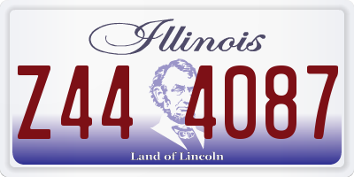 IL license plate Z444087