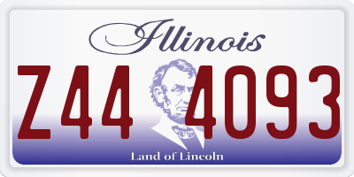 IL license plate Z444093