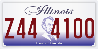 IL license plate Z444100