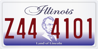 IL license plate Z444101