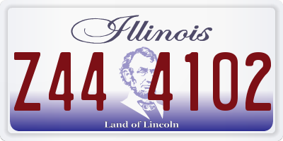 IL license plate Z444102