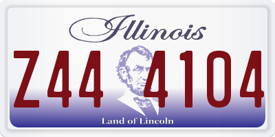 IL license plate Z444104