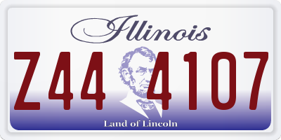 IL license plate Z444107