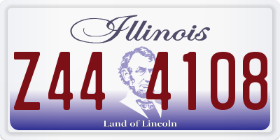 IL license plate Z444108