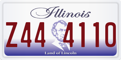 IL license plate Z444110