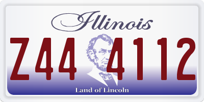 IL license plate Z444112