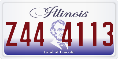 IL license plate Z444113