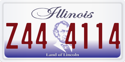IL license plate Z444114