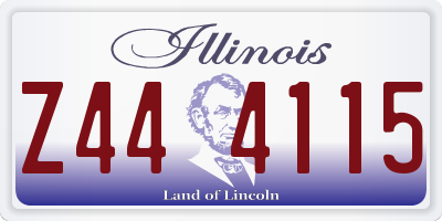 IL license plate Z444115