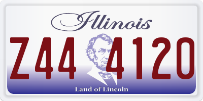 IL license plate Z444120