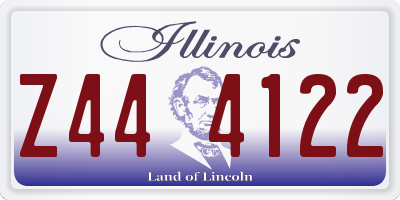 IL license plate Z444122